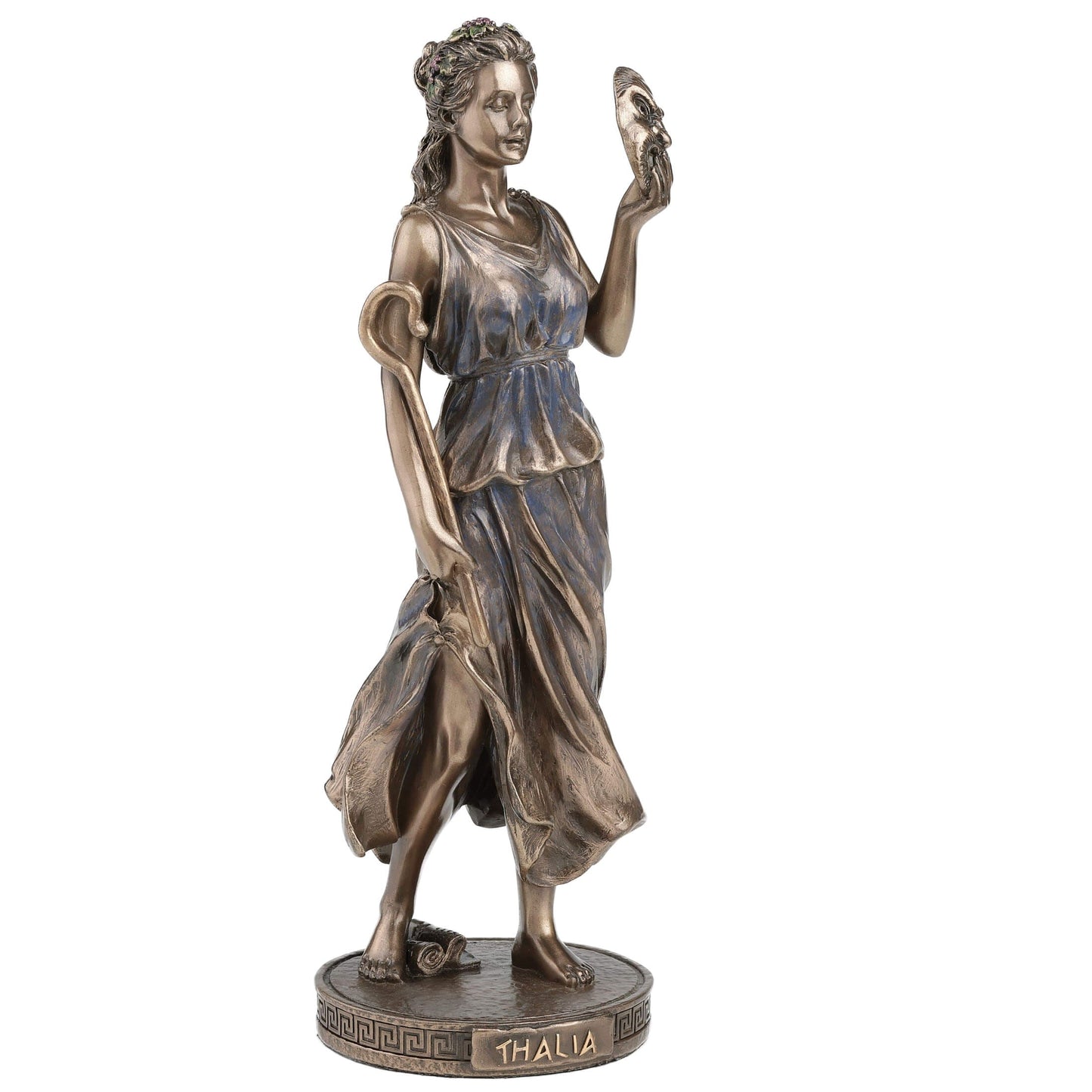Thalia Muse of Comedy Statue – 23cm Veronese Cold-Cast Bronze Greek Mythology Figurine