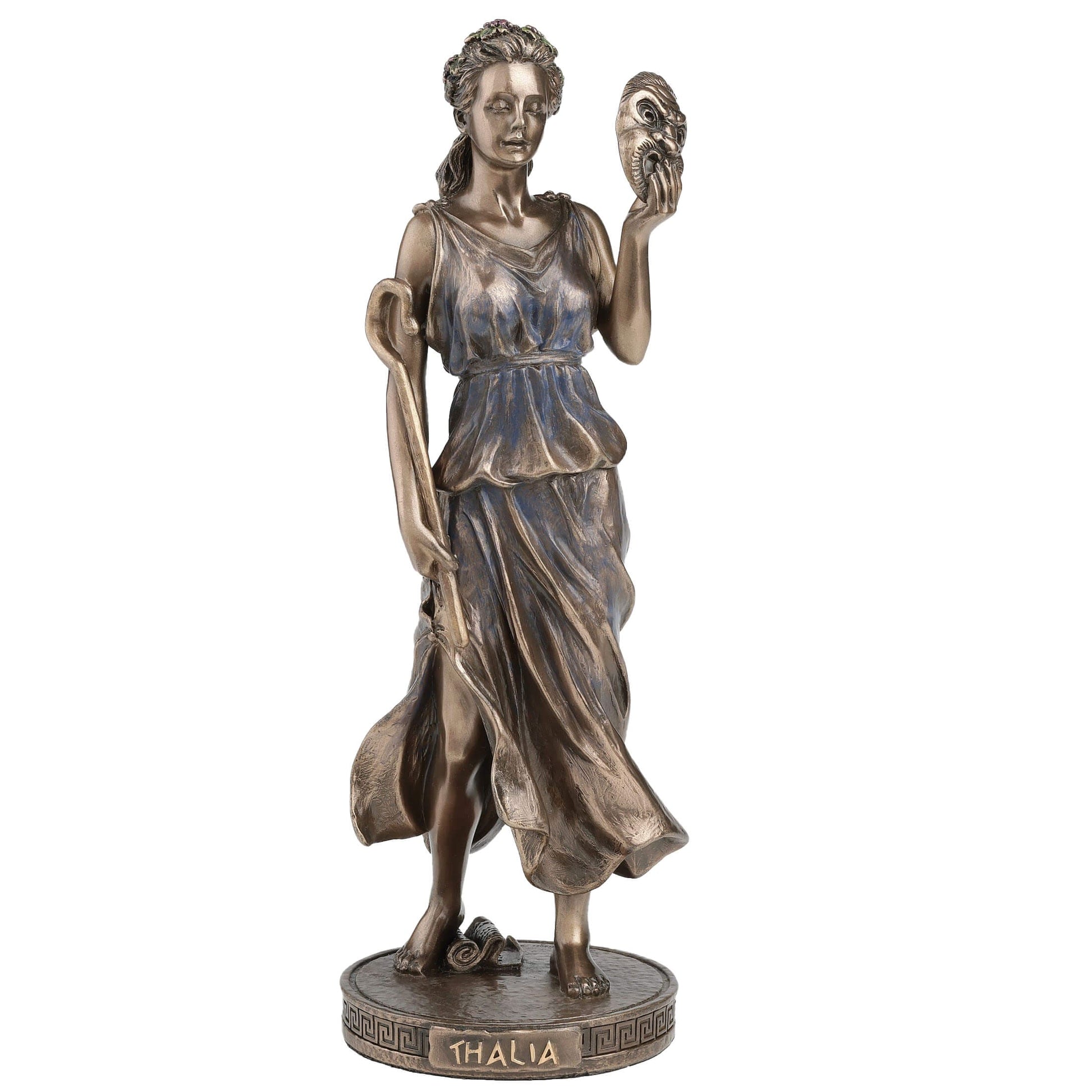 Thalia Muse of Comedy Statue – 23cm Veronese Cold-Cast Bronze Greek Mythology Figurine