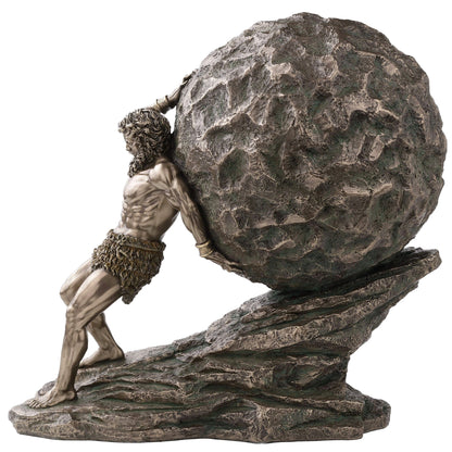 Sisyphus Statue on base Greek mythology decor figurine