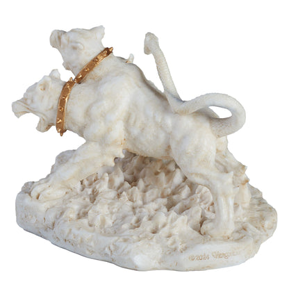 Cerberus The Three Headed Hound Of Hades 11cm White Veronese Statue