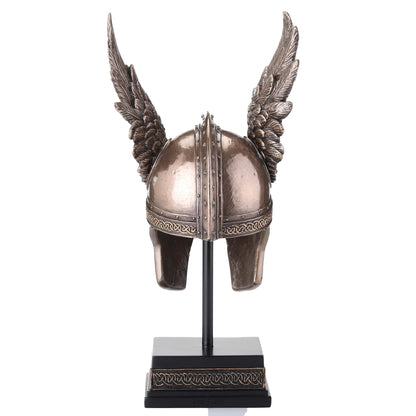 Norse Winged Helmet of Odin 24cm Resin Bronze Veronese Statue