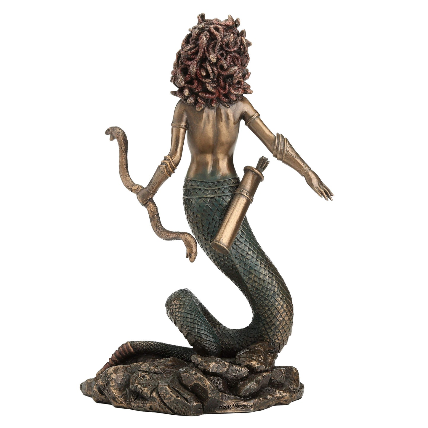 Medusa Archer Statue – 22cm Veronese Cold-Cast Bronze Greek Mythology Figurine