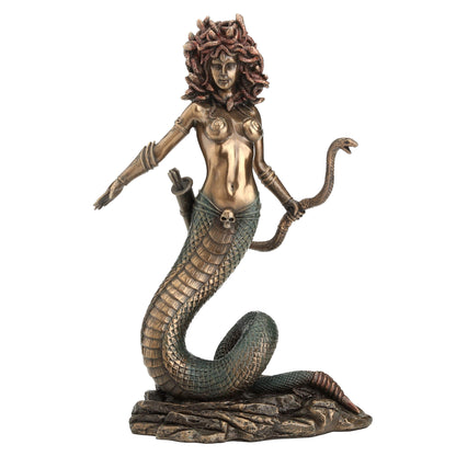 Medusa Archer Statue – 22cm Veronese Cold-Cast Bronze Greek Mythology Figurine