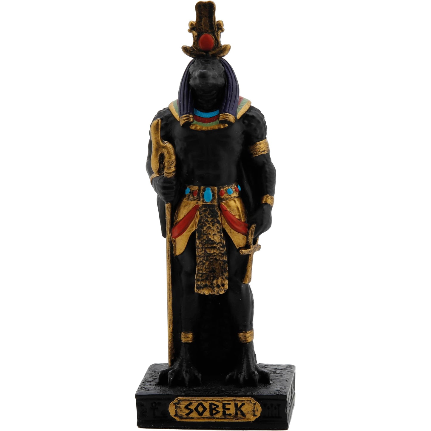 Sobek Ancient Egyptian God 9cm Black Veronese Statue