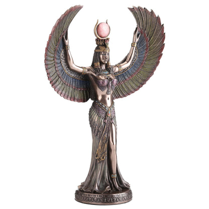 Isis Egyptian God 34cm Bronze Resin Veronese Statue