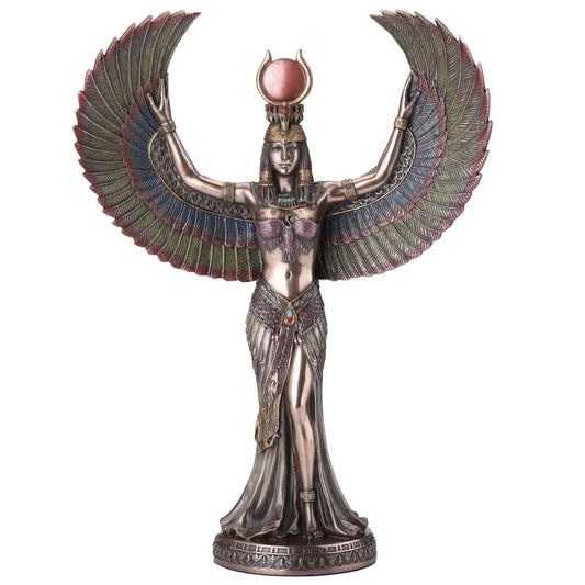 Isis Egyptian God 34cm Bronze Resin Veronese Statue