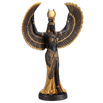 Isis Egyptian God 34cm Black and Gold Veronese Statue