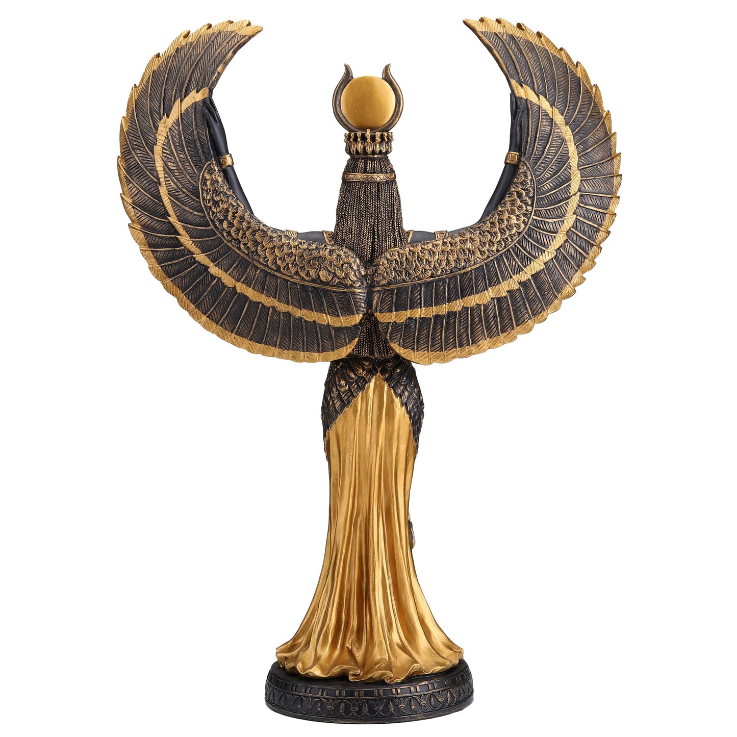 Isis Egyptian God 34cm Black and Gold Veronese Statue