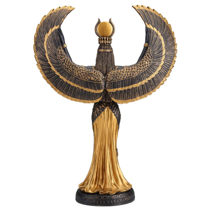 Isis Egyptian God 34cm Black and Gold Veronese Statue