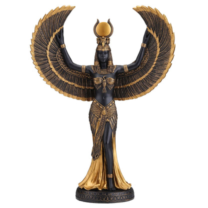 Isis Egyptian God 34cm Black and Gold Veronese Statue