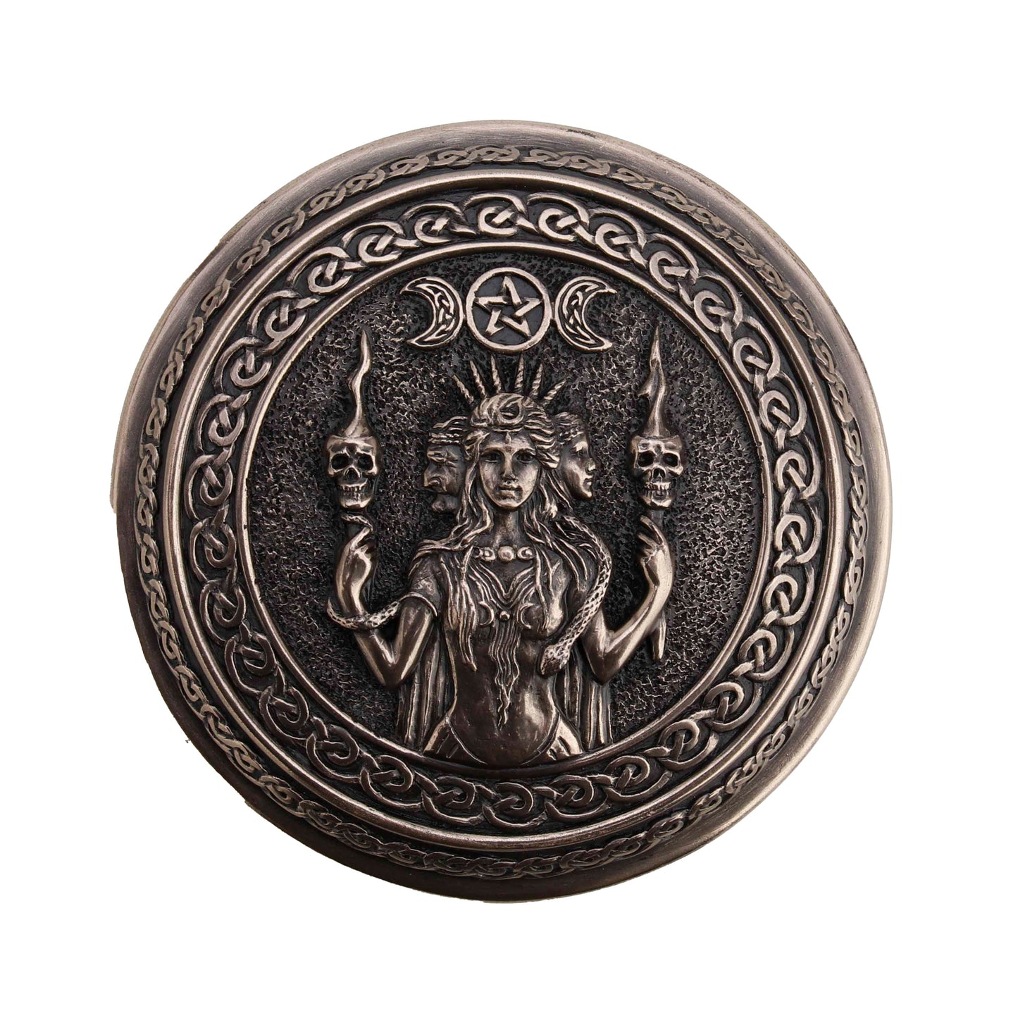 Hecate Goddess Of Chthonic Round Trinket Box 9.5cm Veronese Statue