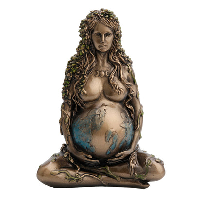 Pregnant Mother Earth Gaia Sitting Lotus Pose 10.5cm Veronese Statue