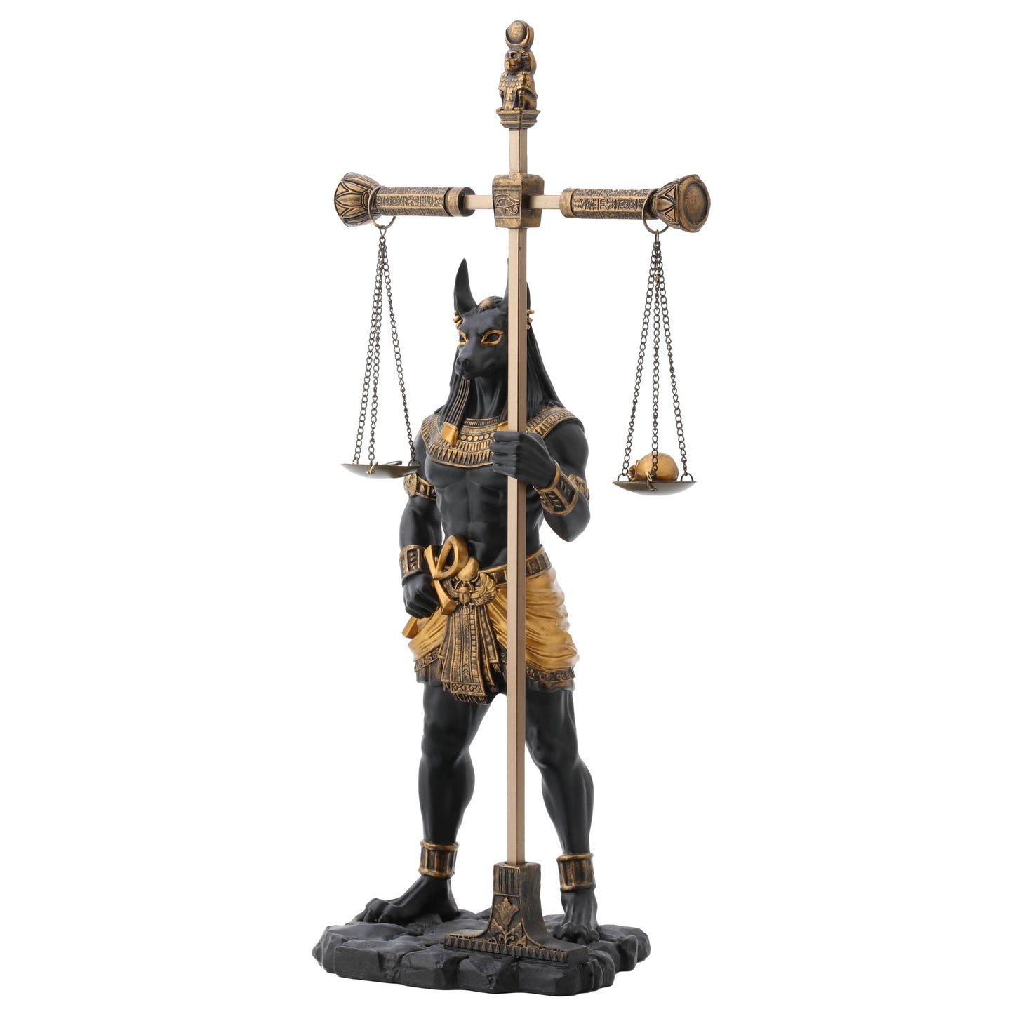 Anubis Holding Scale 33cm Veronese Black Statue