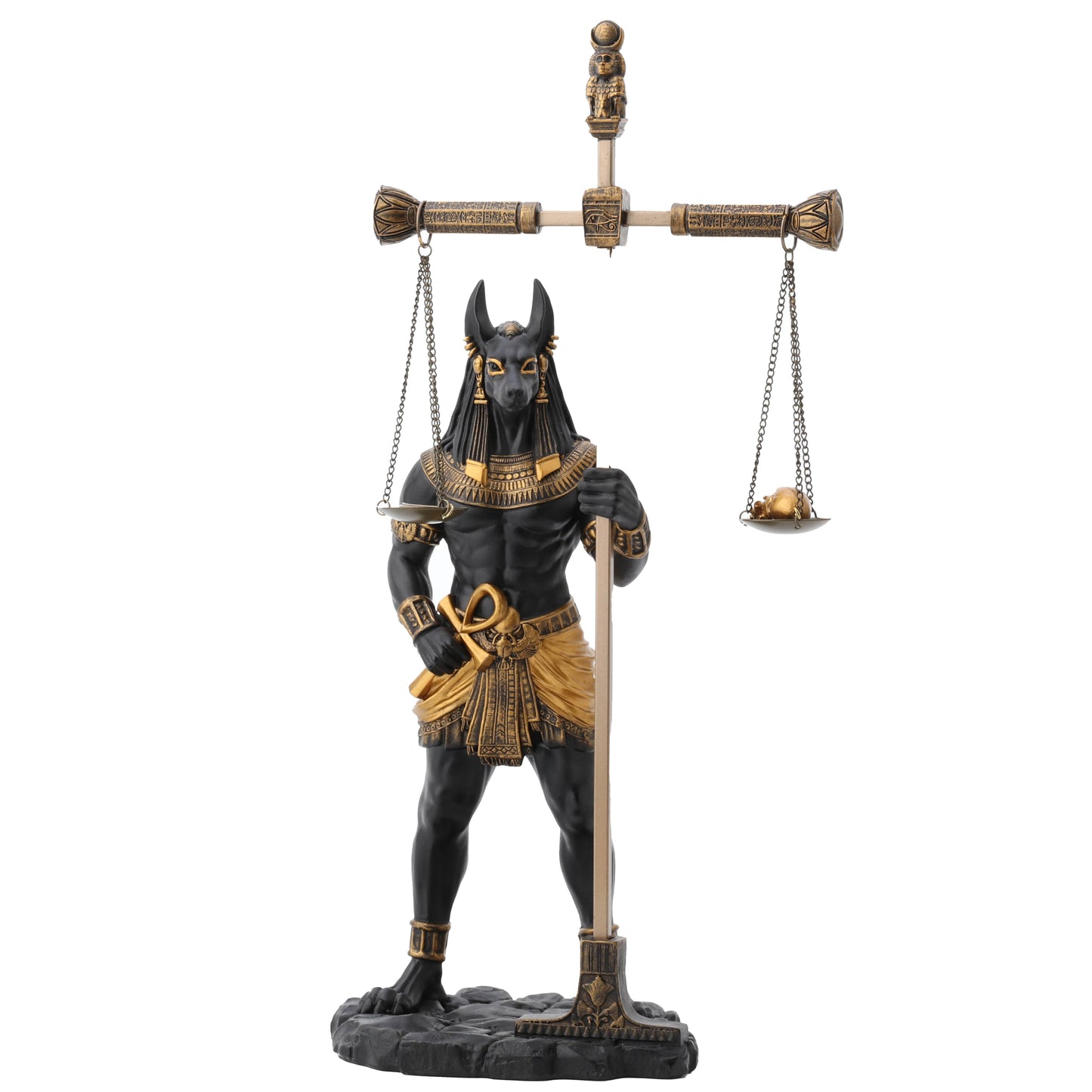 Anubis Holding Scale 33cm Veronese Black Statue