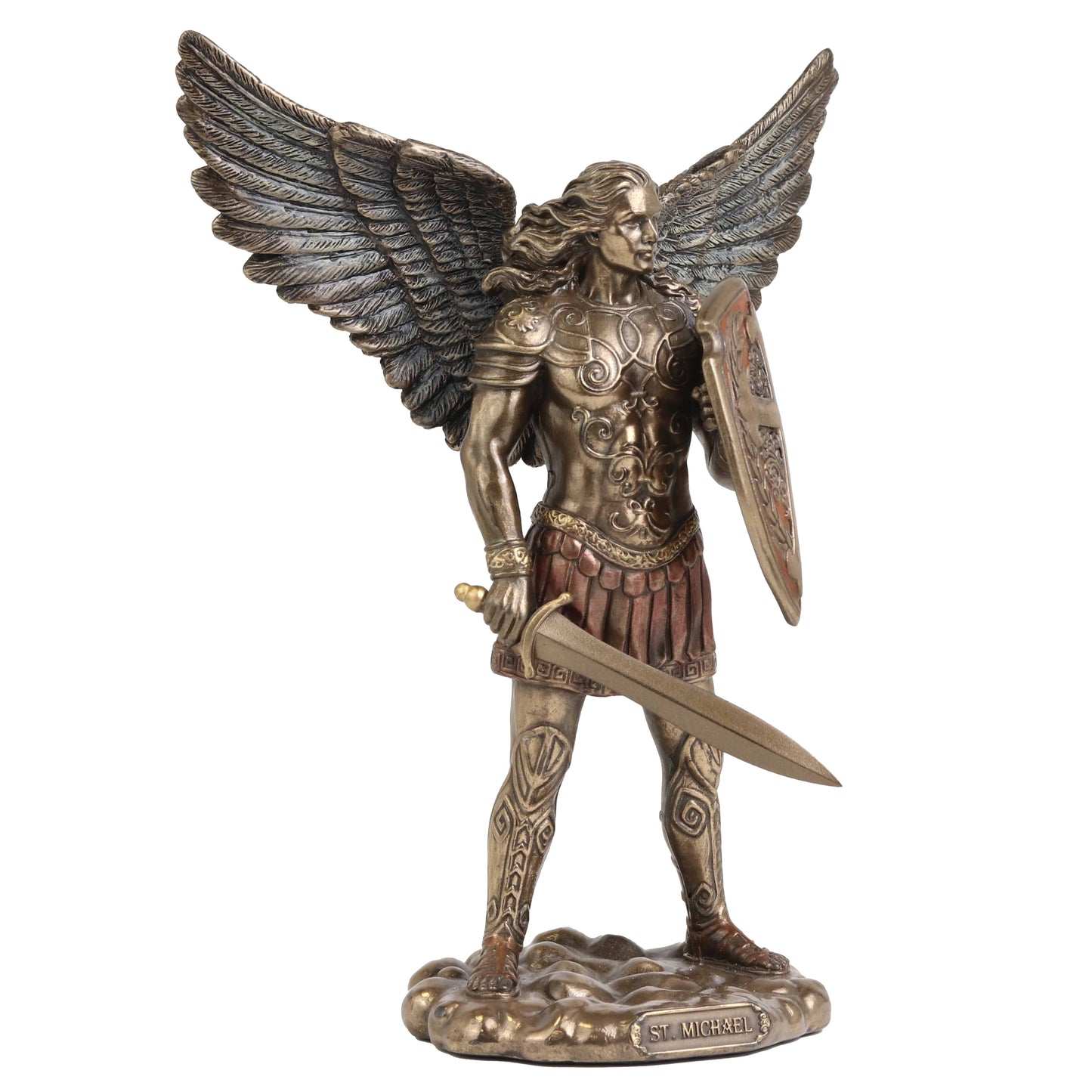 Archangel Saint Michael Sword And Shield 19.5cm Veronese Statue