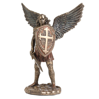 Archangel Saint Michael Sword And Shield 19.5cm Veronese Statue