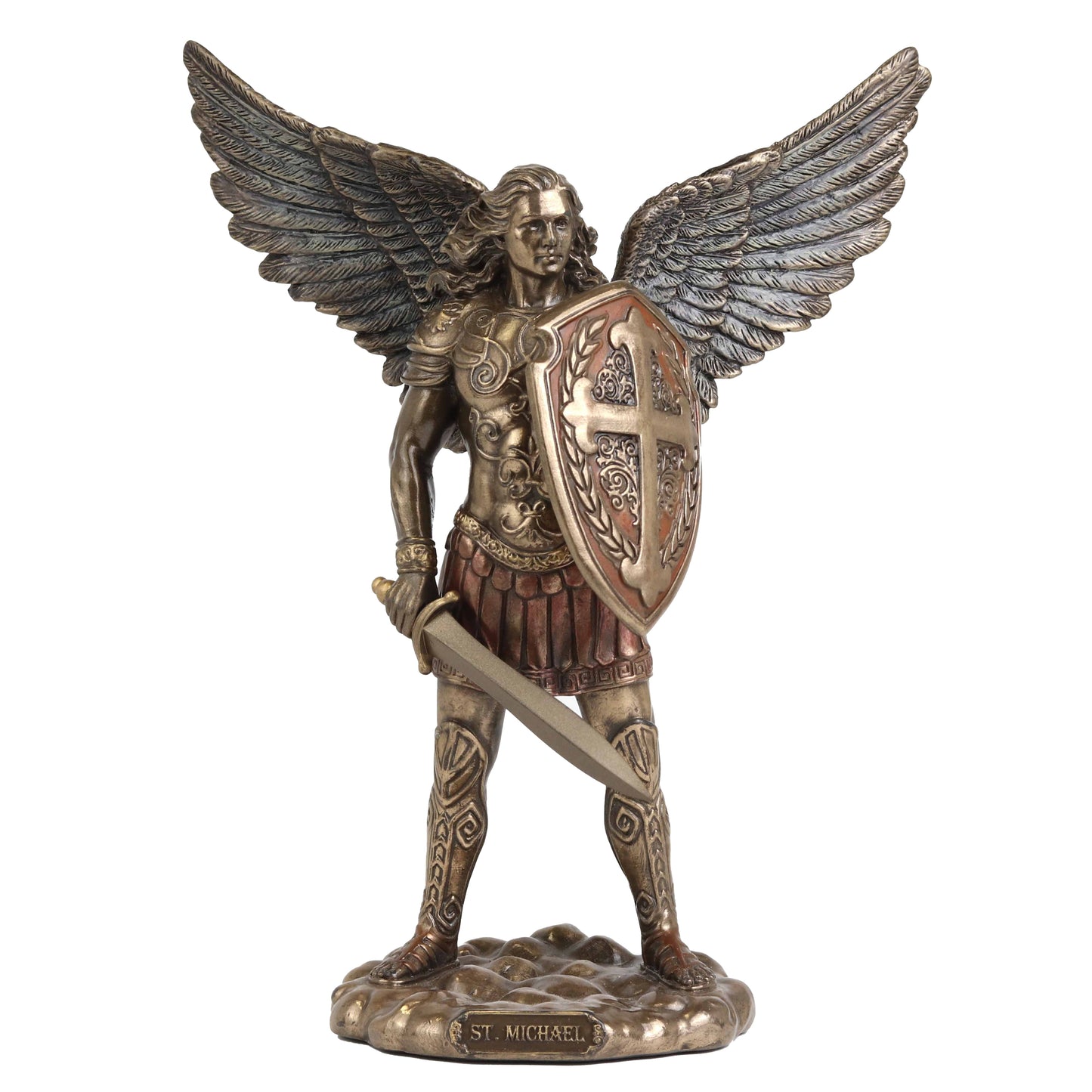 Archangel Saint Michael Sword And Shield 19.5cm Veronese Statue