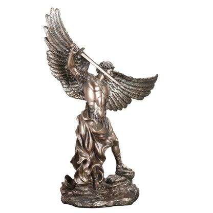 Archangel Saint Michael Standing On Rock 38cm Veronese Statue