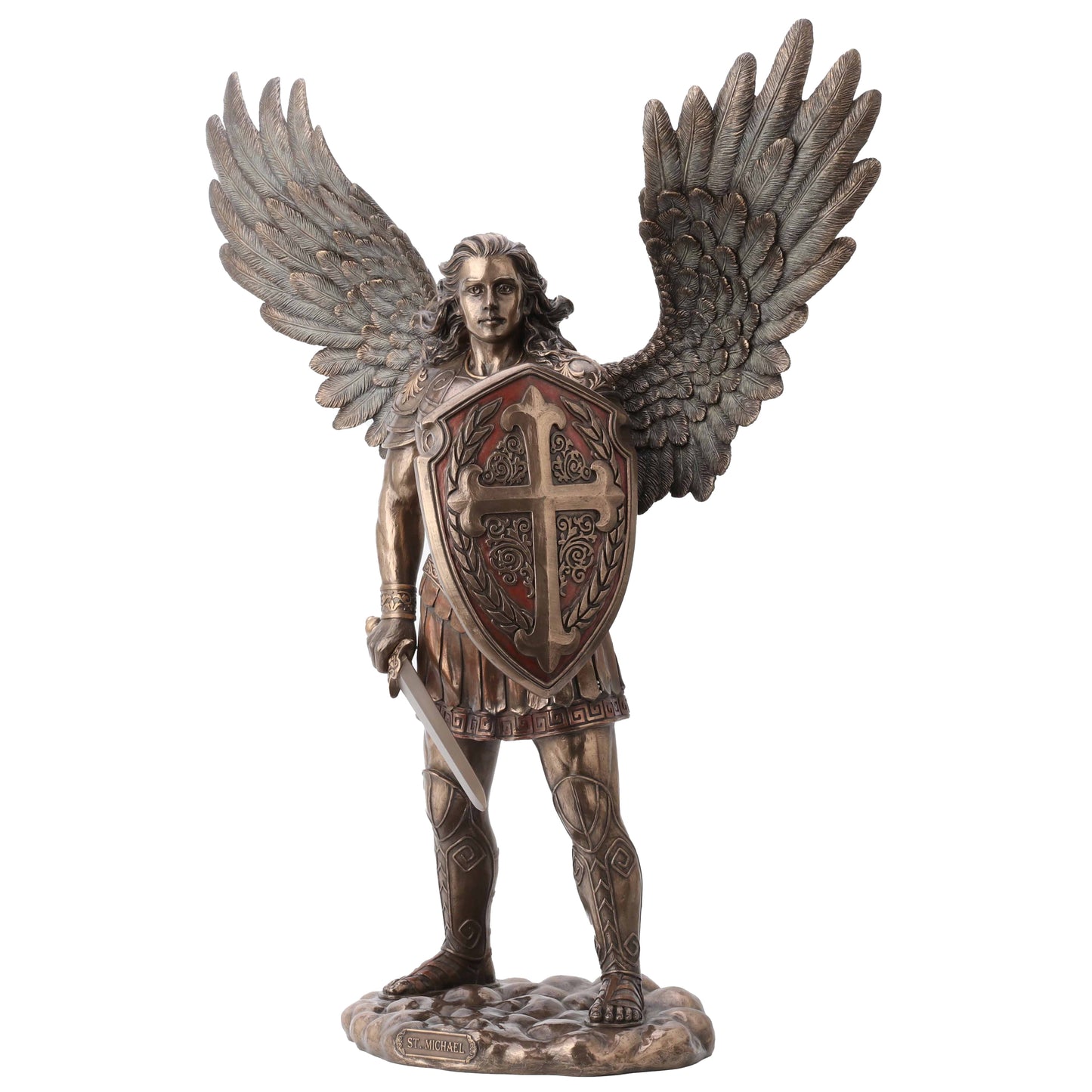 Saint Michael With Sword And Shield 73cm Veronese Statue