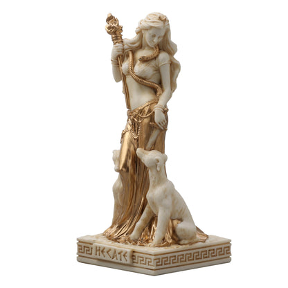 Hecate Greek Goddess Of Magic 9cm Veronese White Statue