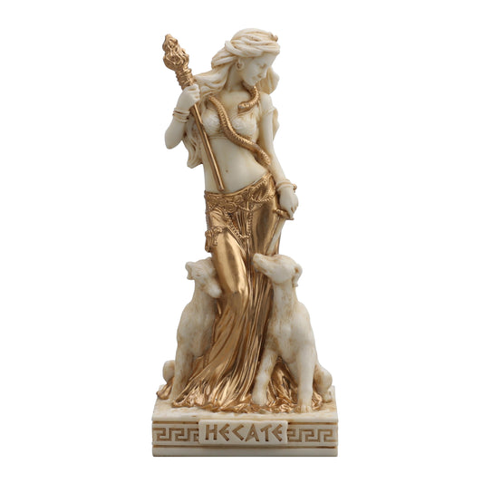 Hecate Greek Goddess Of Magic 9cm Veronese White Statue