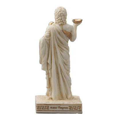 Asclepius Greek God Of Medicine 9cm Veronese White Statue