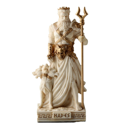 Hades Greek God Of Underworld 9.2cm Veronese White Statue