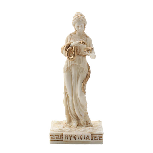 Hygieia Greek Goddess Of Health 9.2cm Veronese White Statue