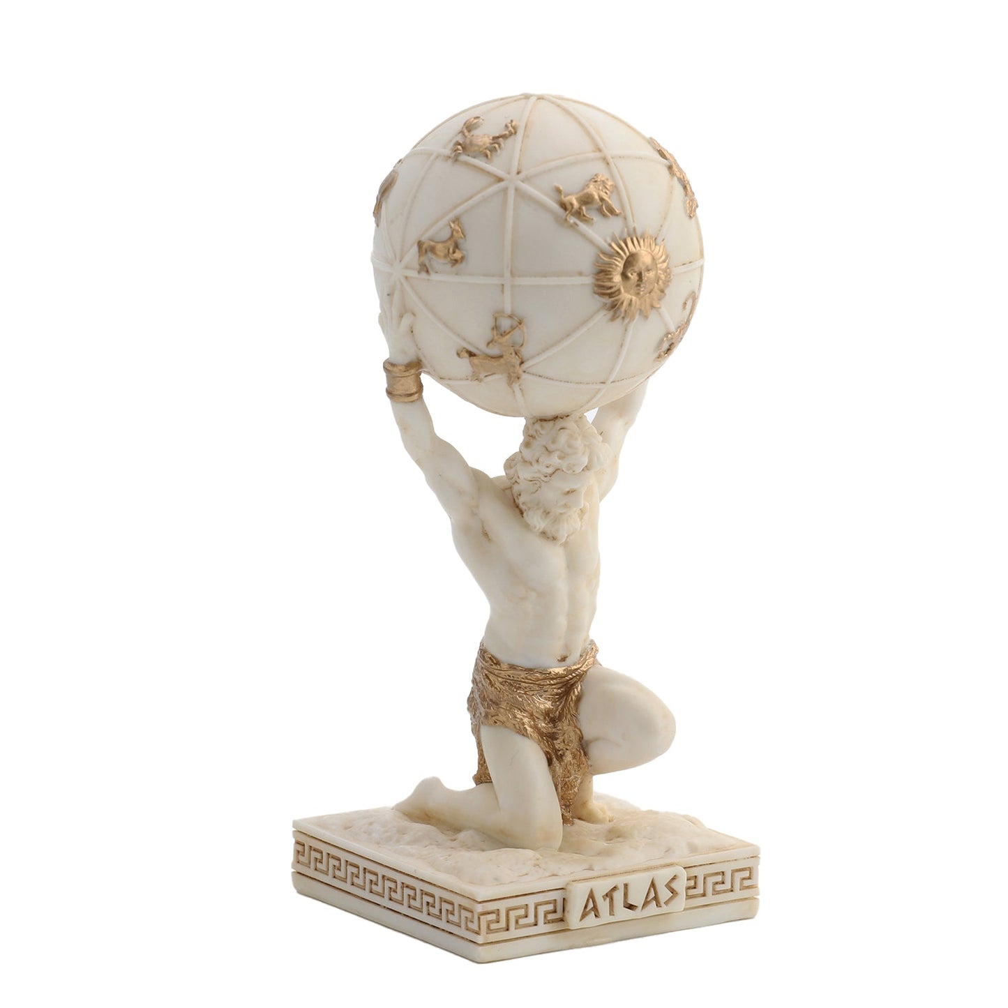 Atlas Greek Titan Bearer Of The Sky 9.5cm Veronese White Statue