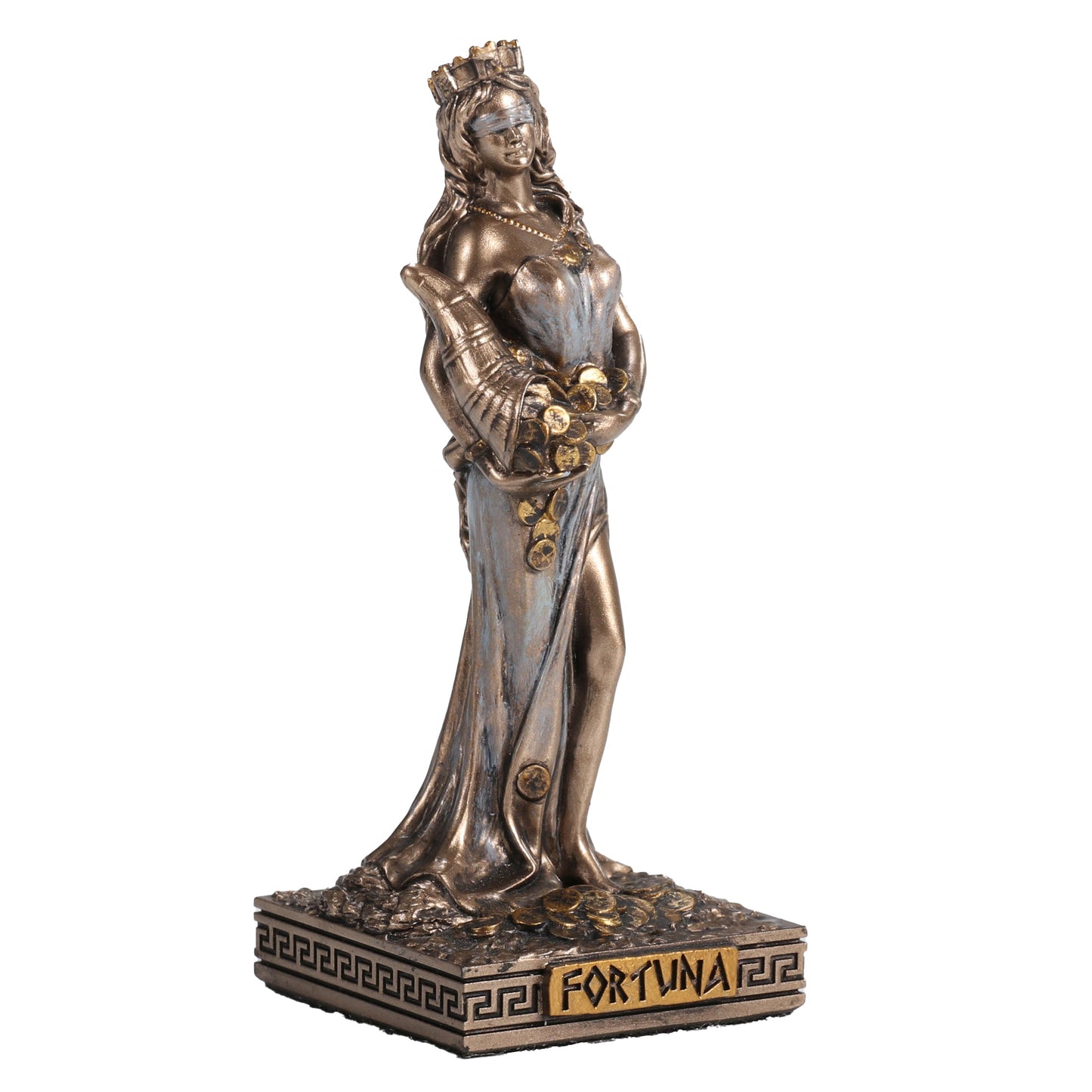 Fortuna - Tyche The Greek Goddess Of Fortune And Luck 9cm Veronese Statue