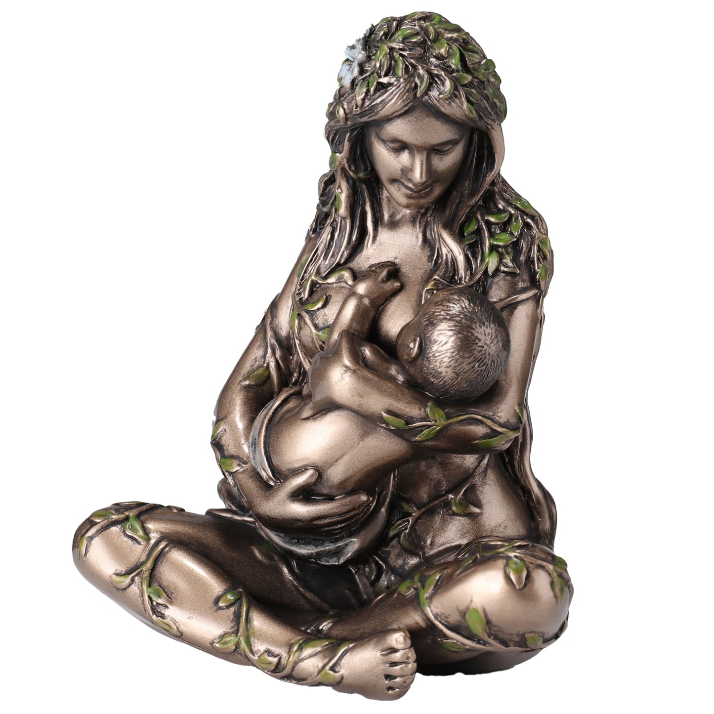 Mother Earth Gaia Nurturing Baby Cradle Position 11cm Veronese Statue