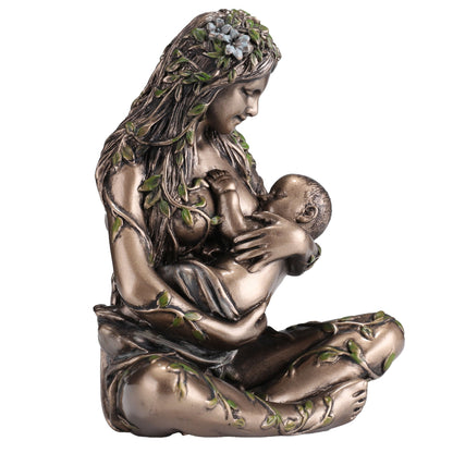 Mother Earth Gaia Nurturing Baby Cradle Position 11cm Veronese Statue