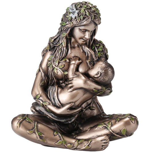 Mother Earth Gaia Nurturing Baby Cradle Position 11cm Veronese Statue