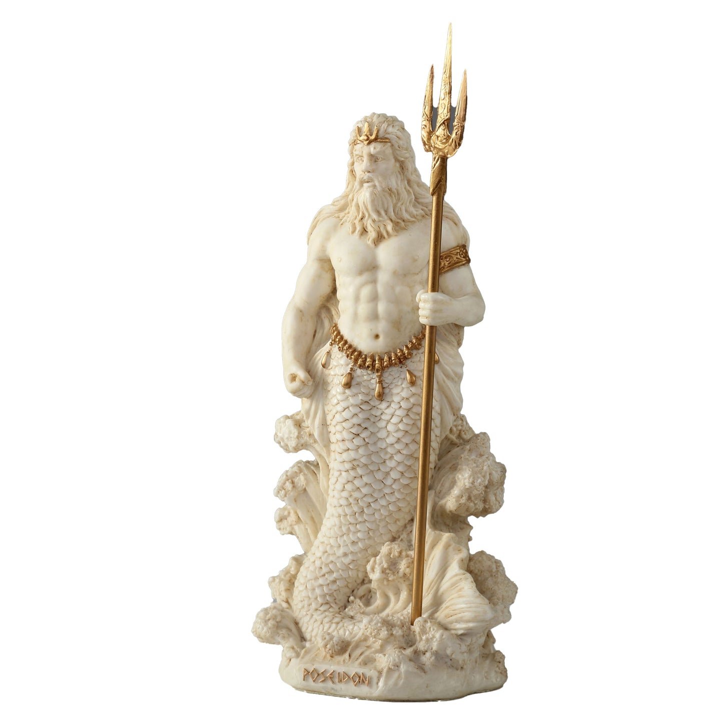 Poseidon Greek God Of The Sea 18cm Veronese White Statue