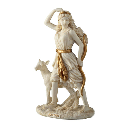 Artemis The Greek Goddess Of The Hunt 16.5cm Veronese White Statue