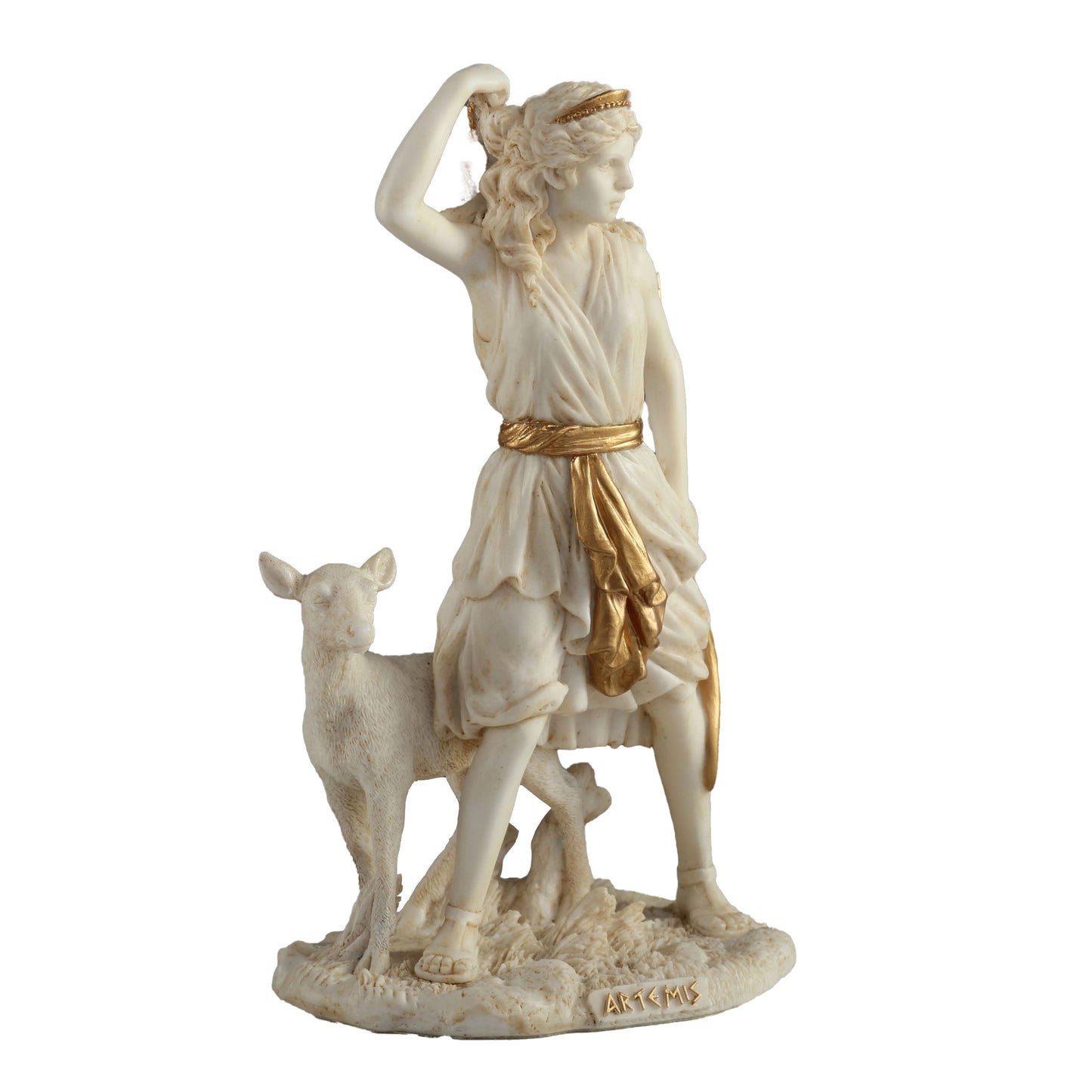 Artemis The Greek Goddess Of The Hunt 16.5cm Veronese White Statue