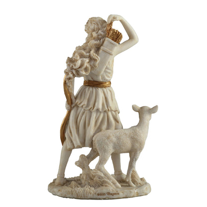 Artemis The Greek Goddess Of The Hunt 16.5cm Veronese White Statue