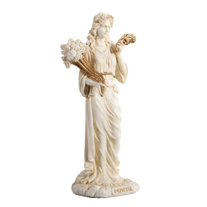 Demeter Greek Goddess Of The Harvest 15cm Veronese White Statue