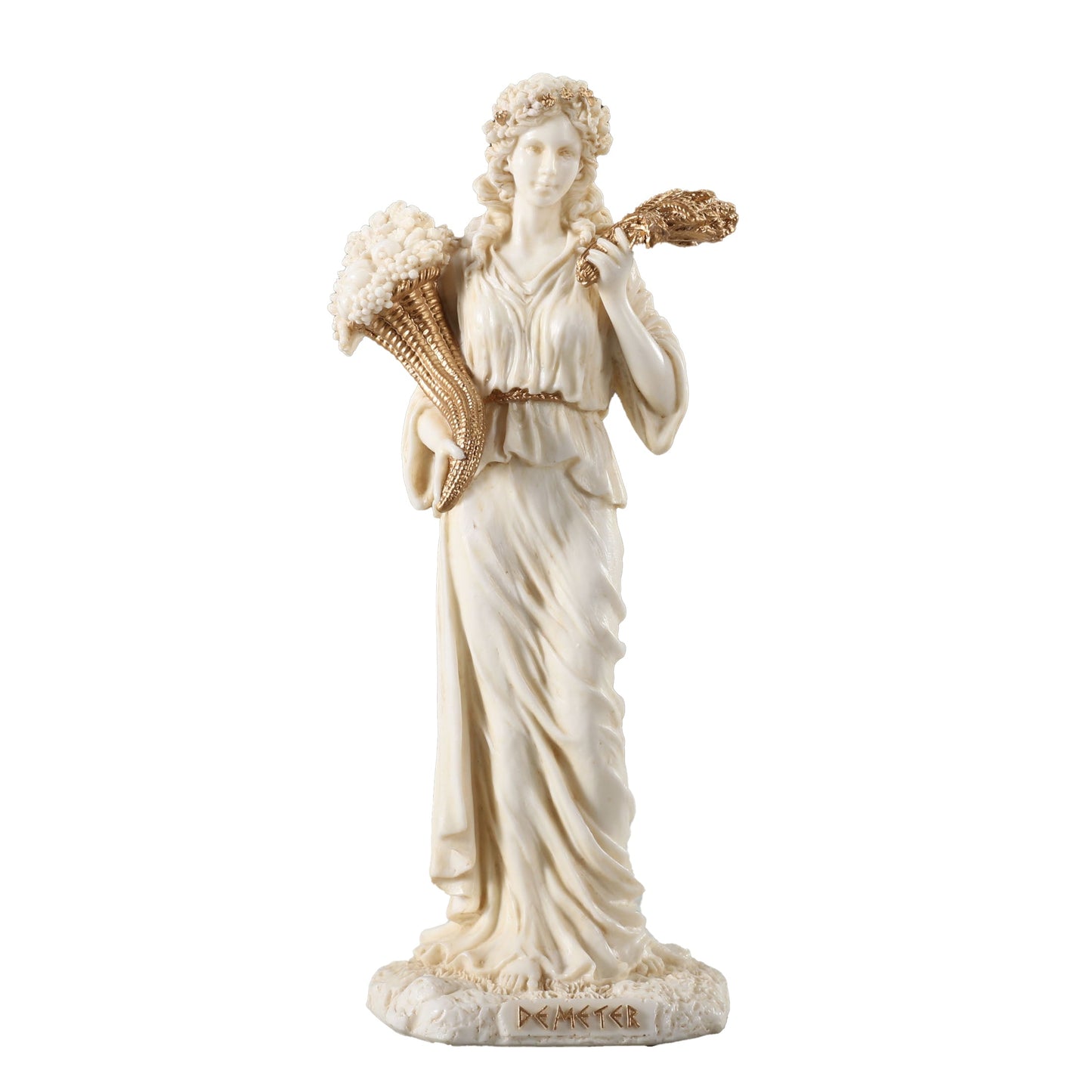 Demeter Greek Goddess Of The Harvest 15cm Veronese White Statue