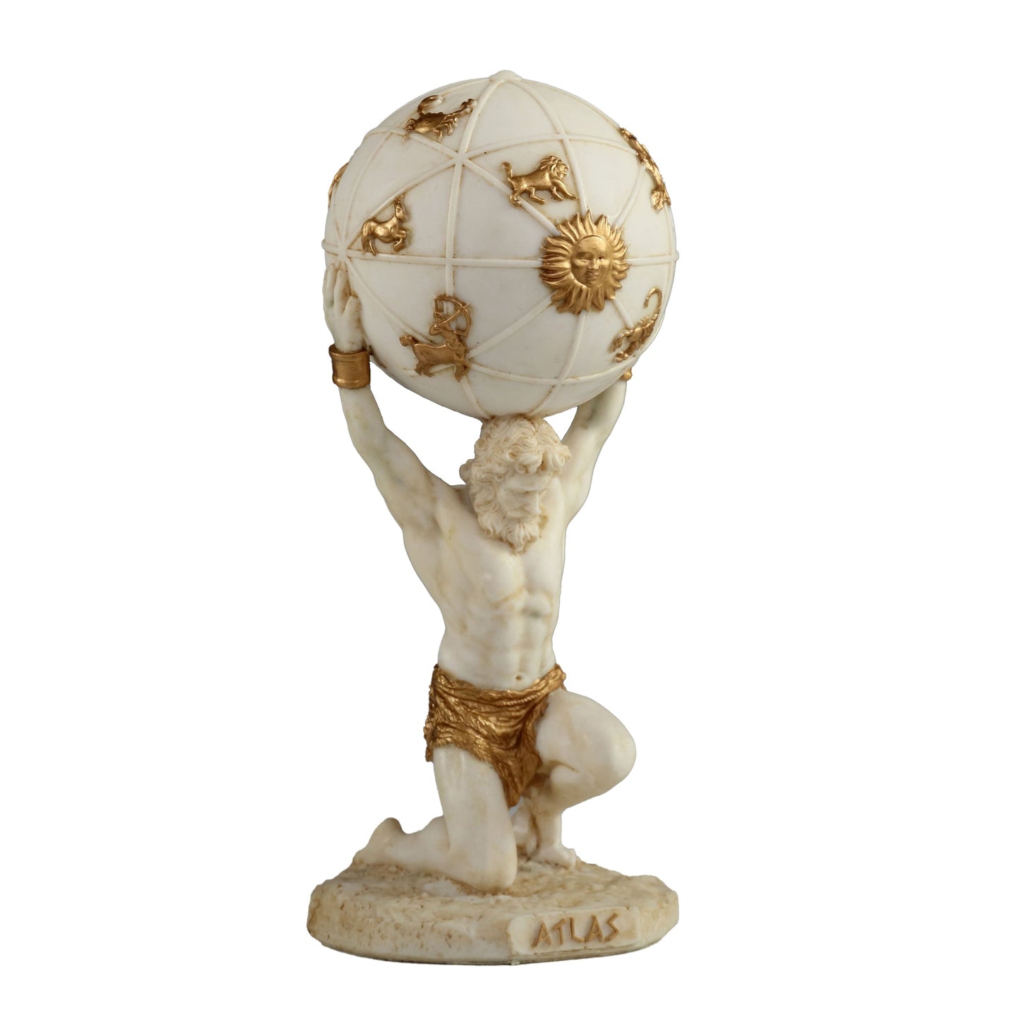 Atlas The Titan Who Holds The Sky 14cm Veronese White Statue