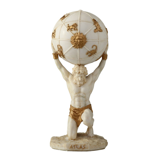 Atlas The Titan Who Holds The Sky 14cm Veronese White Statue