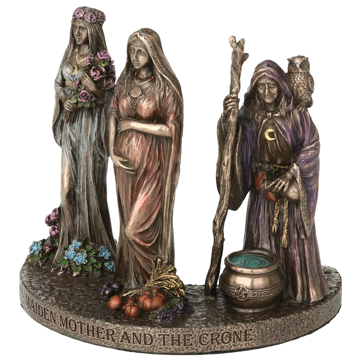 Triple Goddess Maiden Mother And Crone 12cm Veronese Statue