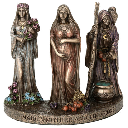 Triple Goddess Maiden Mother And Crone 12cm Veronese Statue