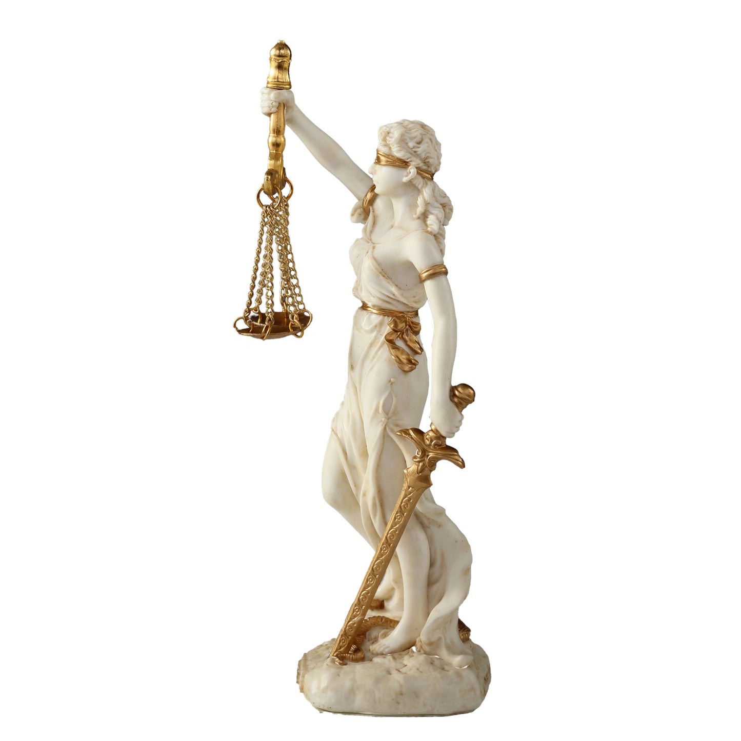 Themis Greek Goddess Of Justice 16.5cm Veronese White Statue