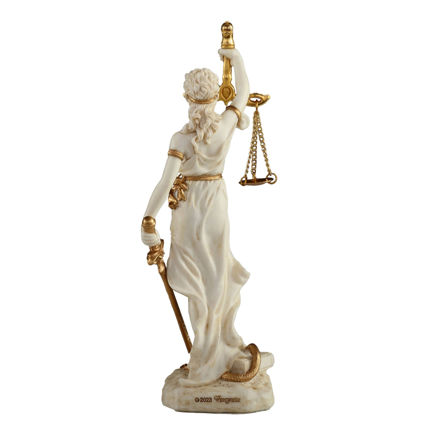 Themis Greek Goddess Of Justice 16.5cm Veronese White Statue