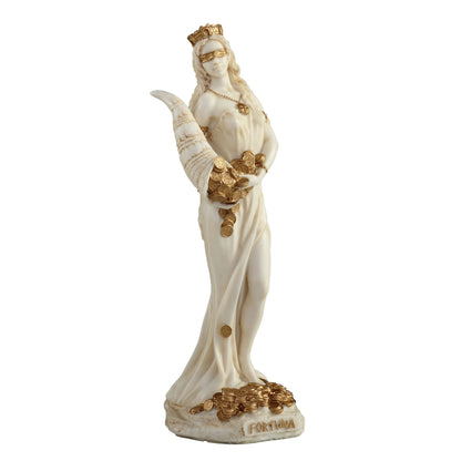 Fortuna - Tyche The Greek Goddess Of Fortune And Luck 15.5cm Veronese White Statue