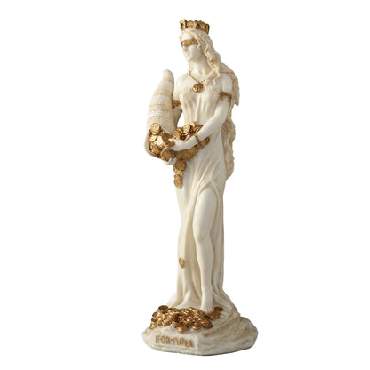 Fortuna - Tyche The Greek Goddess Of Fortune And Luck 15.5cm Veronese White Statue