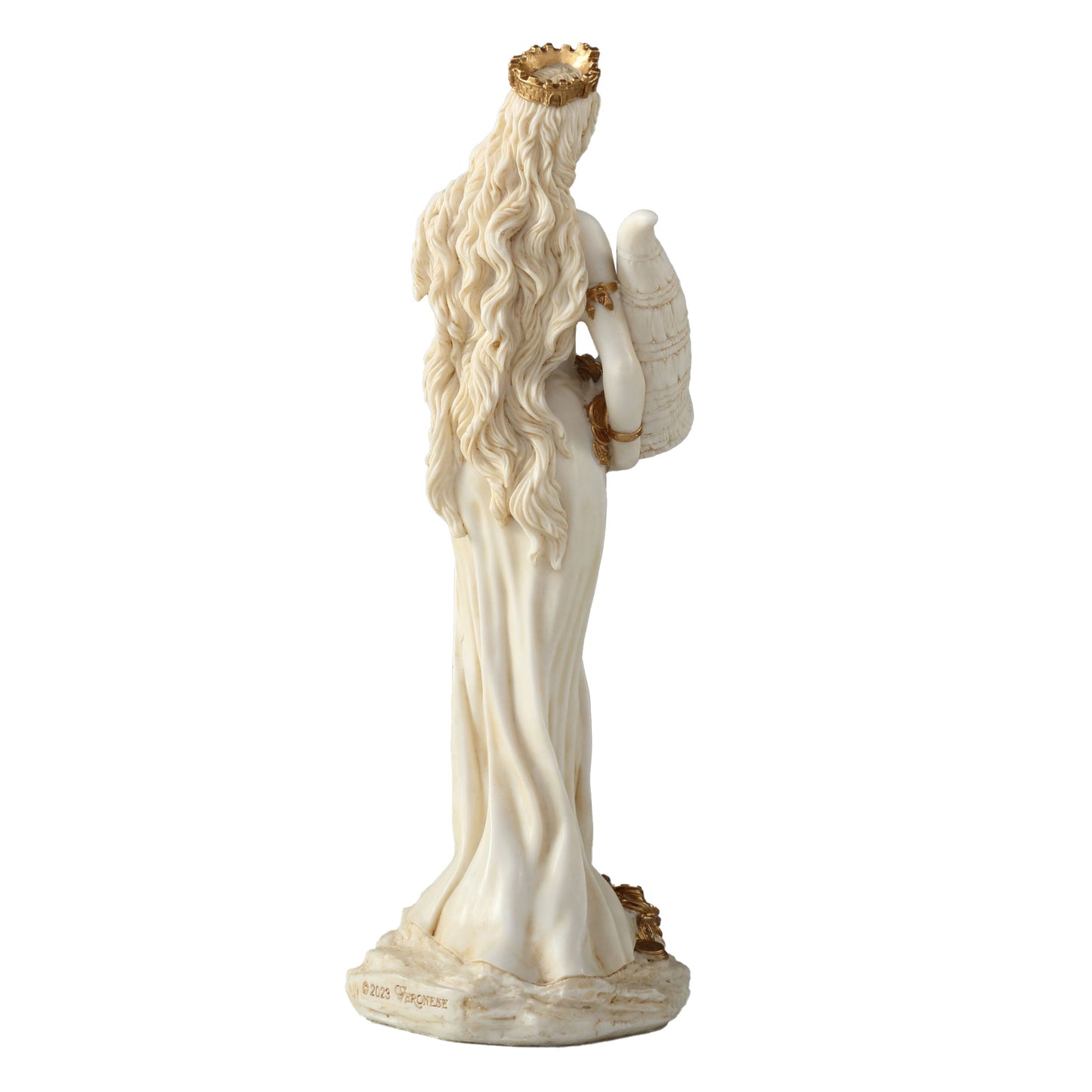 Fortuna - Tyche The Greek Goddess Of Fortune And Luck 15.5cm Veronese White Statue