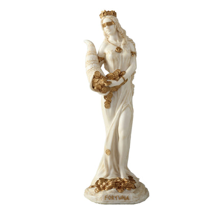 Fortuna - Tyche The Greek Goddess Of Fortune And Luck 15.5cm Veronese White Statue