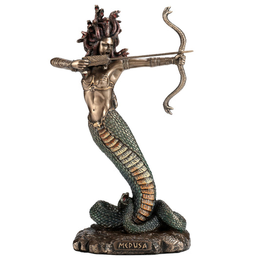 Furious Medusa Shooting Arrow 15.5cm Veronese Statue